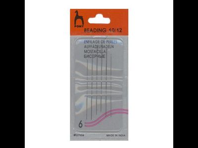 07504 PONY Иглы для бисера разм.10-12 уп.6 шт