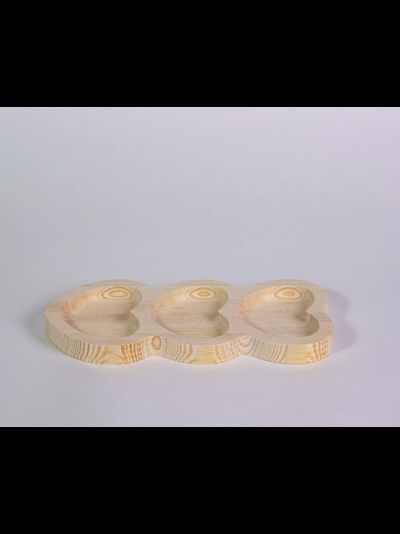 Менажница Сердечки 250х120 мм, сосна