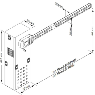 Comunello LTB4 Рейка шлагбаумная 4м