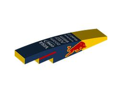 Slope, Curved 6 x 1 with White VISA, CDW, zoom, ARCTIC WOLF, PIRELLI, Infinitum and Mobil Logos on Dark Blue Background, Red Bull and Stripe on Both Sides Pattern, Yellow (6801pb02 6539955)