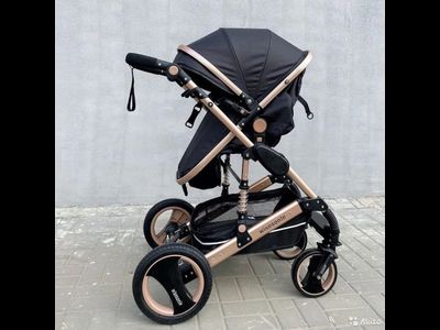 Детская коляска 3 в 1 Wisesonle Черный