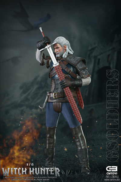 Купить онлайн коллекционную фигурку Ведьмака (Геральт из Ривии, The Witcher, Geralt of Rivia) CM002