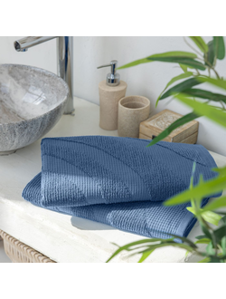 Полотенце Verossa Wave Texture Синий деним 50х90
