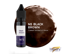 Пигмент для татуажа бровей Hanafy №5 - Black Brown (Темно-Коричневый).