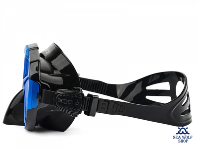 Маска с трубкой Sargan "ДАЙВА-С" черный/синий