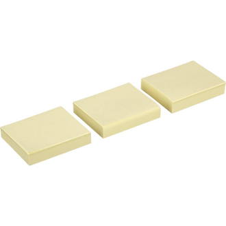 Стикеры Kores 50x40 мм пастельные желтые (3 блока по 100 листов)