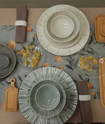 Тарелка обеденная Solaris серо-зеленая 27,5 см