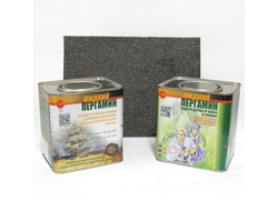 Комплект для декора и гидрофобизации венцов сруба. Серый сланец.