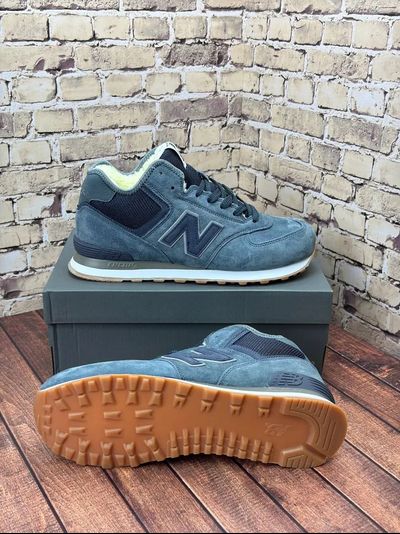 New Balance 574 Mid Dark Grey с мехом