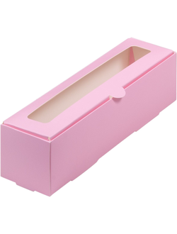 Коробка для макарони с/о (розовая), 210*55*55мм