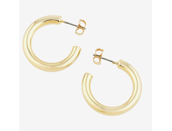 Серьги полукольца позолота