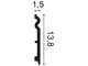 Напольный плинтус гибкий SX138F - 13,8*1,5*200см