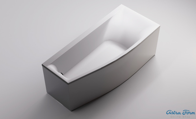 Astra-Form Ванна Скат Solid Surface правосторонняя 170/75 см белая матовая