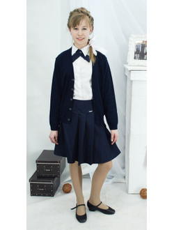 Кардиган школьный на пуговицах (синий)