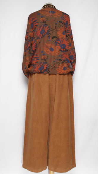 Джемпер ХЛОПОК "Хохлома резинка" шоколад до р.52