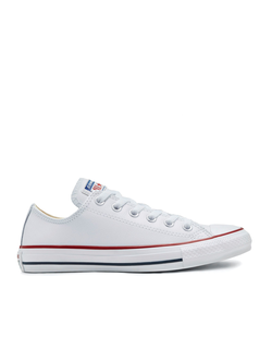 кеды converse кожаные белые низкие фото