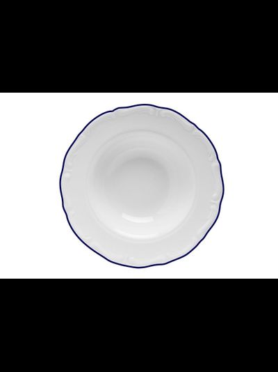 Тарелка для пасты 27 см, кант голубой