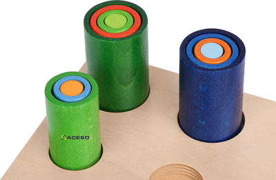 Цветная башня Игра на распознавание цвета формы размер Игра развитие тактильного восприятия