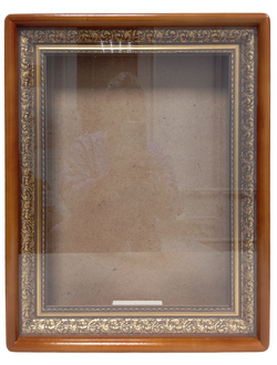 Киот "Антик" деревянный с багетной рамой "под золото" для иконы формата 30х40см