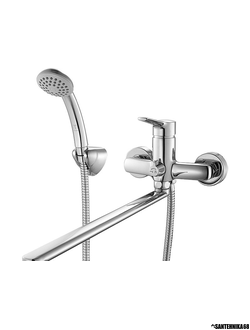 Смеситель для ванны с длинным изливом Milardo Enisey ENISBLCM10 однорычажный