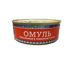 Омуль (обжар. в томат. соусе) 240 гр ГОСТ 16978-99 срок годности: 24 мес (ключ)