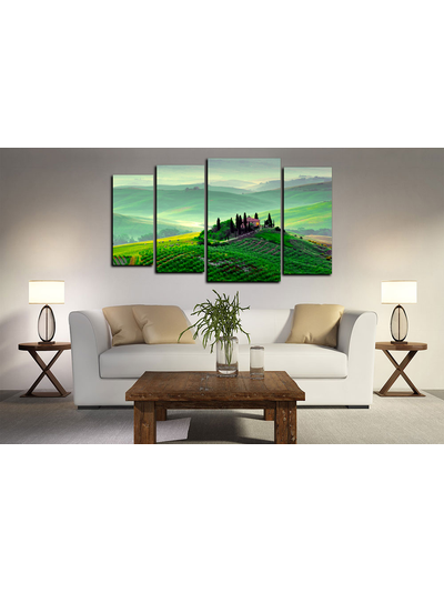 Модульная картина "Усадьба на холме"