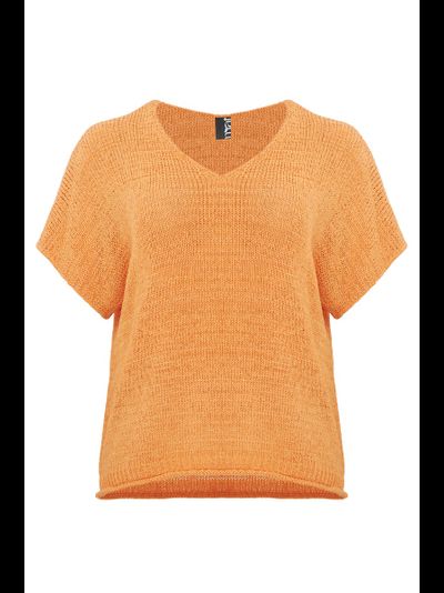 Топ летний вязанный с V - образном вырезом