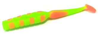 Виброхвост на судака и щуку ZCH100 (100мм), вес 6гр., цвет Green Red