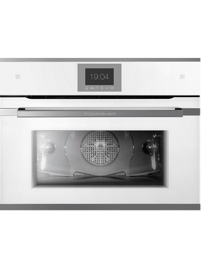 Компактный духовой шкаф с паром Kuppersbusch CBD 6550.0 W3 Silver Chrome