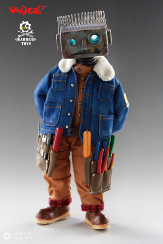 Неуклюжий робот Карри - Коллекционная ФИГУРКА 1/6 scale ClumsyBot  Curry - Whycat&GEARHEADTOYS