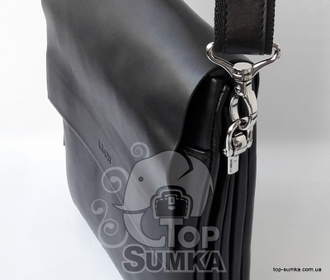 Мужская кожаная сумка Leon M-43 black