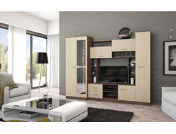 ЛДСП Гостиная МАРТА-11 Ясень Шимо темный-светлый