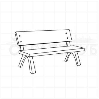 Штамп для скрапбукинга деревянная скамейка