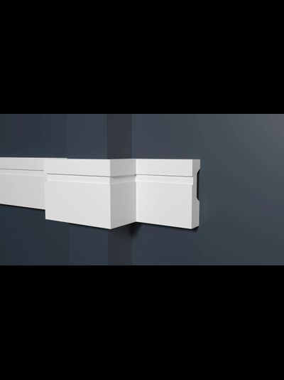 Молдинг Decor Dizain DD01, дюрополимерный, влагостойкий, под покраску, длина 2 м