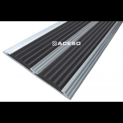 Алюминиевая полоса с двумя резиновыми  вставками 2000 мм цвет в ассортименте