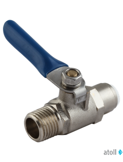 Врезка - запорный клапан atoll BV2044-Q 1/4ц x1/4рн (BBV0404)