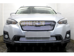 Защита радиатора Subaru XV 2017- (2 части) chrome верх PREMIUM