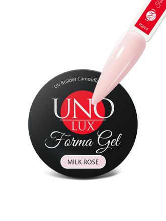 МОДЕЛИРУЮЩИЙ КАМУФЛИРУЮЩИЙ ГЕЛЬ UNO LUX FORMA GEL 15 ML. (MILK ROSE-натуральный молочно розовый)