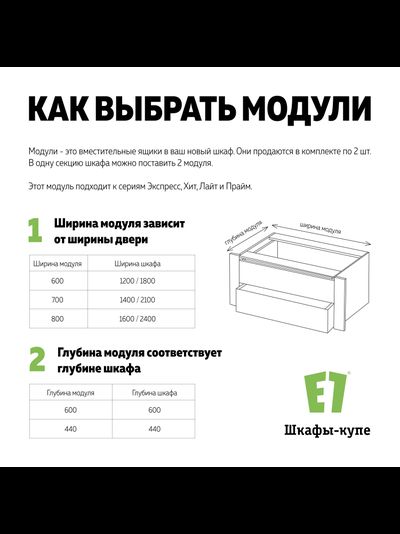 Модуль &quot;Экспресс&quot;, &quot;Хит&quot;, &quot;Лайт&quot;, &quot;Прайм&quot;