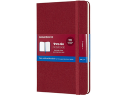 Записная книжка Moleskine Two-Go (Medium 11,5 x 17,5 см), бордовый