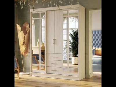 Маэстро Шкаф-купе (1700*2200*600мм), ясень белый