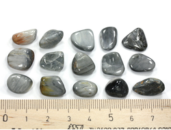 Кошачий глаз (кварцевый), галтовка в ассортименте, ЮАР (10-12 мм, 0,8-1 г) №26912