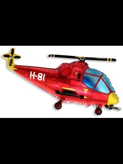 Вертолёт, красный