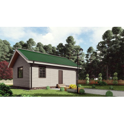 Одноэтажный каркасный дом с одной спальней 45м² (SK31)