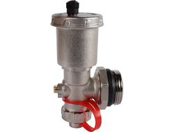 Регулируемый концевой фитинг ROMMER с дренажным вентилем, автоматический воздухоотводчик 1"