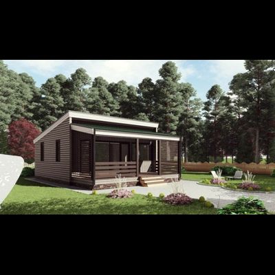 Одноэтажная каркасная баня 50м² (SK28)