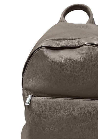 (АРТИКУЛ: 9961/92) ЖЕНСКИЙ РЮКЗАК, БОЛЬШОЙ, НАТУРАЛЬНАЯ КОЖА, ТЕМНО-БЕЖЕВЫЙ, СПЕРЕДИ КАРМАН