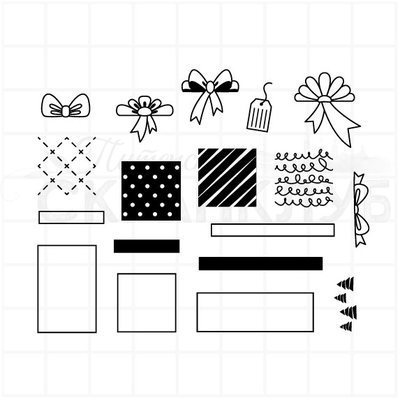 ФП штамп "Подарки к Новому году" набор