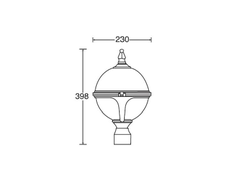 Садово-Парковый светильник шар VENA smoke 2