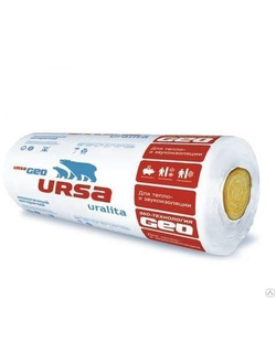 Теплоизоляция URSA М-11 40RN 2РУЛ*10000Х1250Х50 25 КВ.М